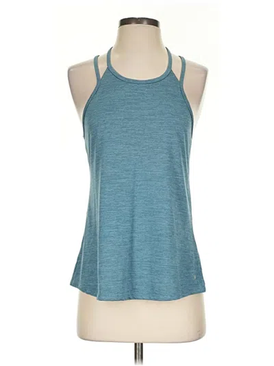 Pre-owned Layer 8 Tank Top Teal Halter Neckline Tops