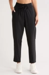 Layer 8 Tapered Straight Leg Pull-on Pants In Black