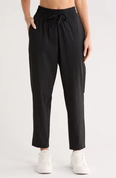 Layer 8 Tapered Straight Leg Pull-on Pants In Black