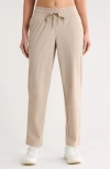 Layer 8 Tapered Straight Leg Pull-on Pants In Neutral