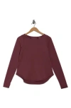 Layer 8 Wisdom Long Sleeve Performance T-shirt In Burgundy