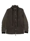 Layer Zero Panelled Hooded Jacket In Brown