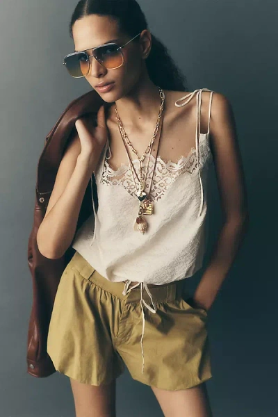 Layered Bare Lace Cami In White