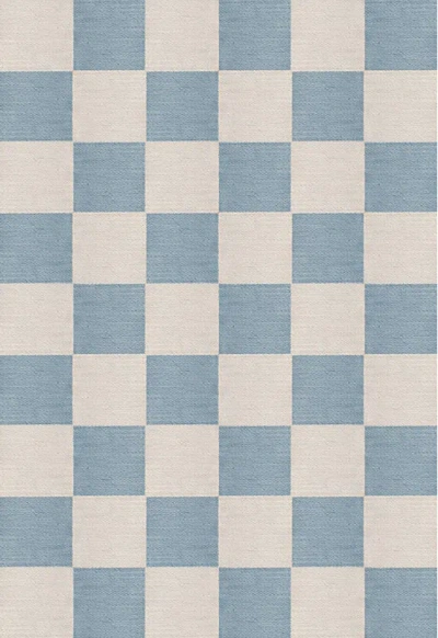 .layered Chess Cornflower Blue 6'7" X 9'10"