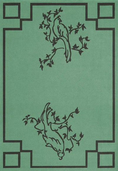 Layered Chinoiserie Parrot Green 9'10" X 13'1"