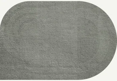 .layered Circular Doormat Sage 1'12" X 2'11"