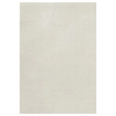 Pre-owned Layered Classic Solid Wool Rug In Bone White By , Hand-woven Scandinavian Design