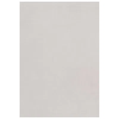 Pre-owned Layered Classic Solid Wool Rug Oatmeal By , Hand-woven Scandinavian Design In Gray