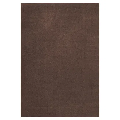 Pre-owned Layered Classic Wool Rug Chicory Coffee Brown By , Hand-woven Scandinavian Design