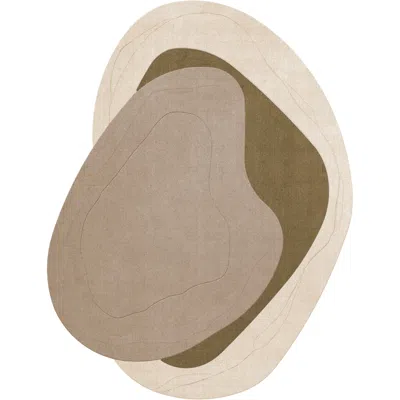 Layered Erik Bratsberg Lozza Olive Rug 8'10" X 11'6"