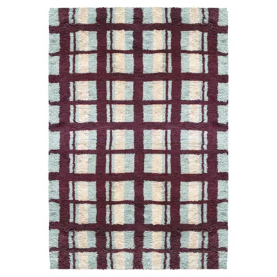 Pre-owned Layered Evelina Kroon Shaggy Wool Rug In Arbor, By  - Scandinavian Design In Gray
