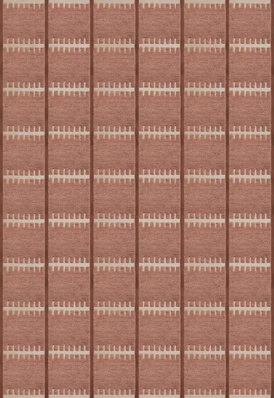 Pre-owned Layered Lilly Handcrafted Wool Rug In Rust By , Scandinavian Design In Brown
