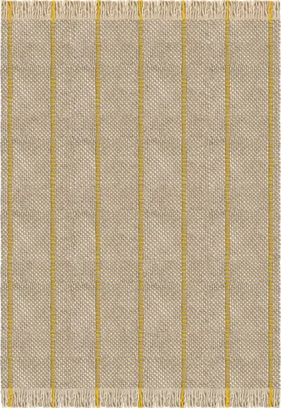 Layered Massproductions Cord Yellow Oatmeal Rug 300 X 400 Cm