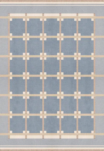 Layered Rollakan Ruth Summer Sky Sample 20" X 20" In Blue