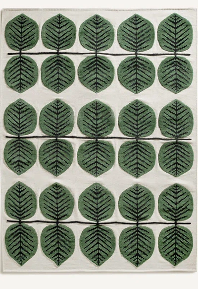 Layered Stig Lindberg Bersa Birch Green Sample 4" X 7"