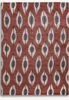 .layered Stig Lindberg Trellis Claret Red 9'10" X 13'1"