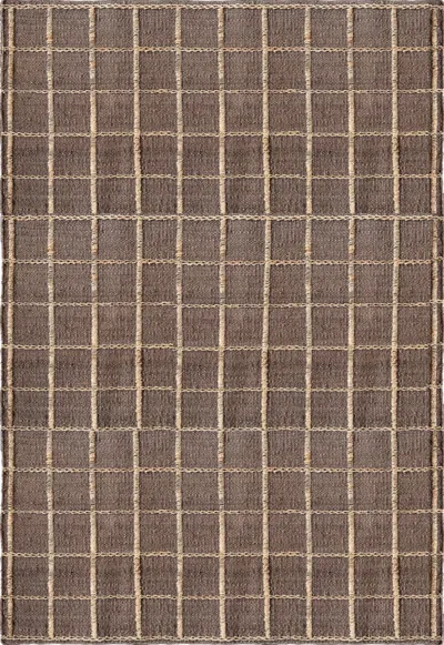 Layered Strata Braided Jute Brown Sample 20" X 20"