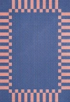.layered Teklan Frame Cobalt Salmon 9'10" X 13'1"