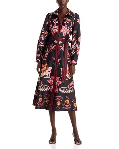 Layered With Love Caroline Long Sleeve Floral Shirt Dress In Multi