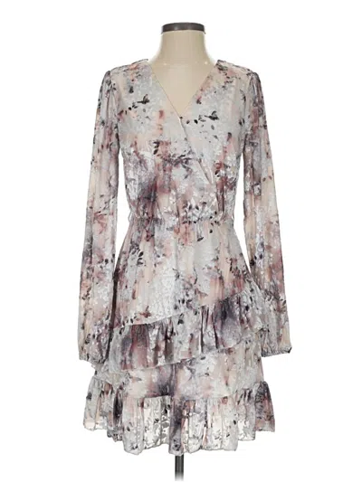 Pre-owned Layered With Love Cocktail Dress In Gray