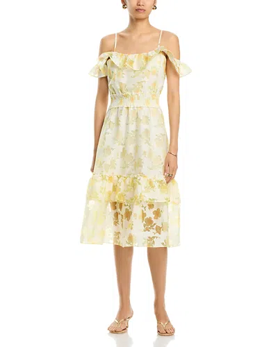 Layered With Love Edie Ruffle Midi Dress In Yellow