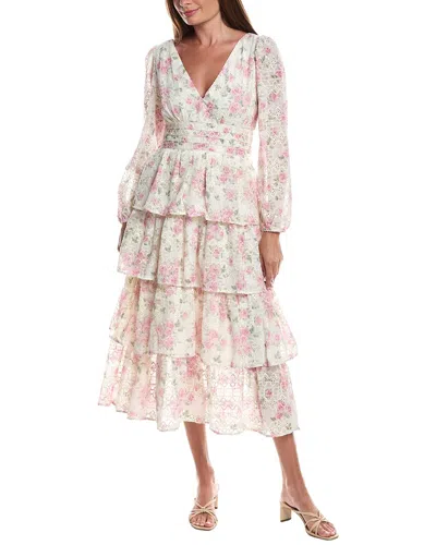 Layered With Love Eliana Floral Embellished Maxi Dress In Transparent