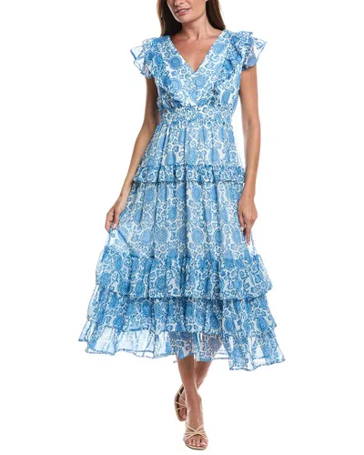 Layered With Love Embellished Maxi Dress In Blue