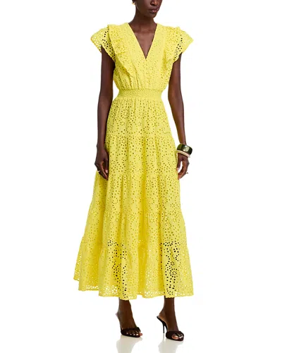 Layered With Love Jane Eyelet Maxi Dress In Yellow