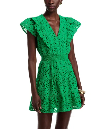 Layered With Love Lil Jane Eyelet Mini Dress In Green