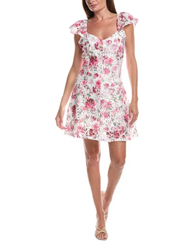 Layered With Love Tile Print Mini Dress In Transparent
