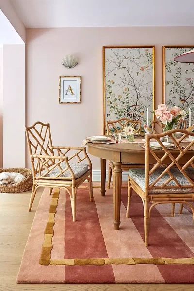 Layered X Alice Crawley Bamboo Stripe Wool Rug In Multi