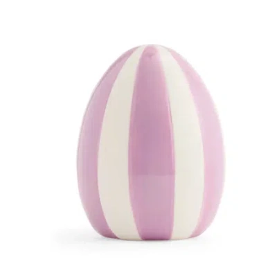 Layerings 8" Stripe Egg Easter Tabletop Decor In Purple