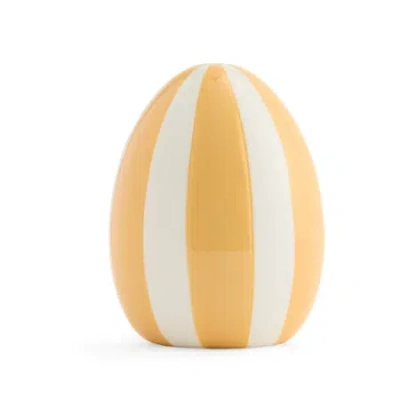 Layerings 8" Stripe Egg Easter Tabletop Decor In Yellow