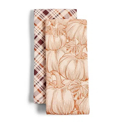 Layerings Autumn Etching 2-pc. Kitchen Towel Set In Brown