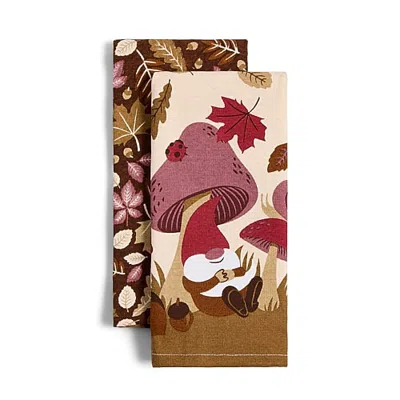 Layerings Autumn Gnome 2-pc. Kitchen Towel Set In Brown