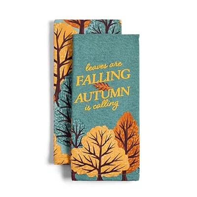 Layerings Autumn Is Calling 2-pc. Kitchen Towel Set In Green