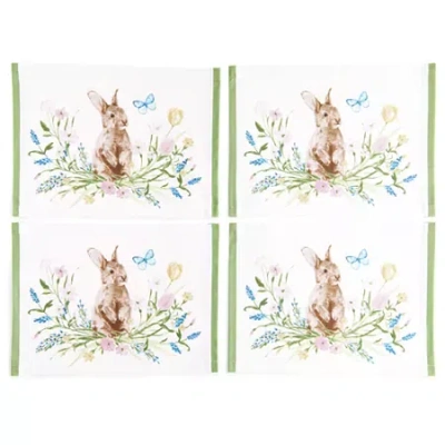 Layerings Bunny 4-pc. Placemat In White