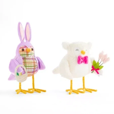 Layerings Bunny & Lamb Birds 2-pc. Easter Tabletop Decor In Purple