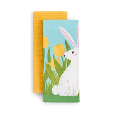 Layerings Bunny And Yellow 2-pc. Kitchen Towel Set In Multi