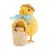 Layerings Chick With Egg Basket Easter Tabletop Decor In Yellow