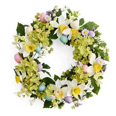 Layerings Daffodil Egg Bunny Wreath In Yellow