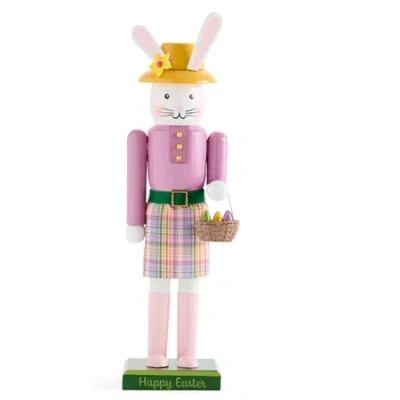 Layerings Girl Bunny Wood Nutcracker In Pink