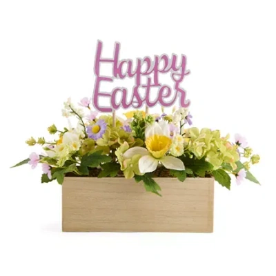 Layerings Happy Easter Floral Arrangement In Yellow