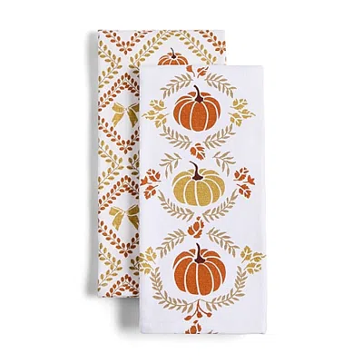 Layerings Harvest Heirloom 2-pc. Kitchen Towel Set In White