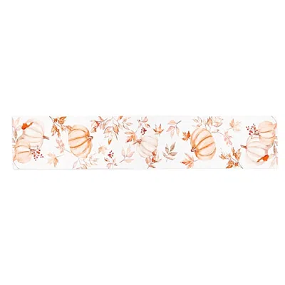 Layerings Harvest Terra Pumpkin Table Runner In Orange