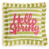 Layerings Hello Spring Square Throw Pillow In Green