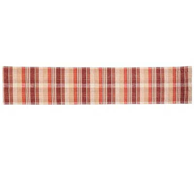 Layerings Layering Harvest Heirloom Plaid Runner In Orange