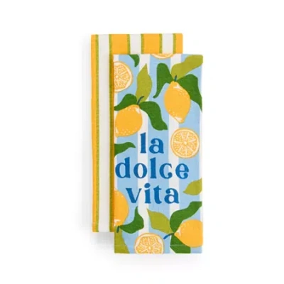 Layerings Lemon 2-pc. Kitchen Towel Set In Multi