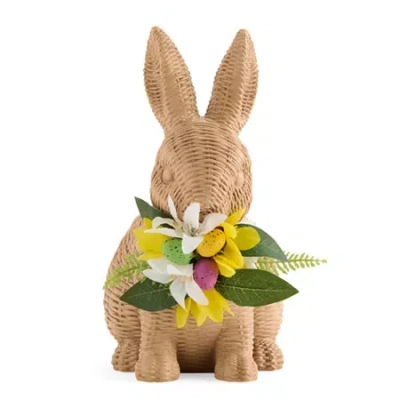 Layerings Sitting Jute Bunny Easter Tabletop Decor In White