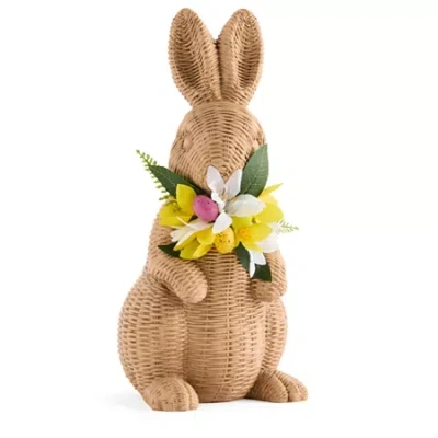 Layerings Standing Jute Bunny Easter Tabletop Decor In White